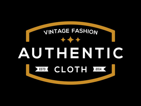 Classic Vintage Retro Label Badge logo design for Clothing Apparel Square Logo Design Template