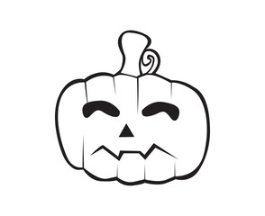 halloween pumpkin head lineart