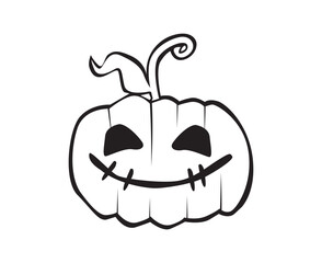 halloween pumpkin head lineart