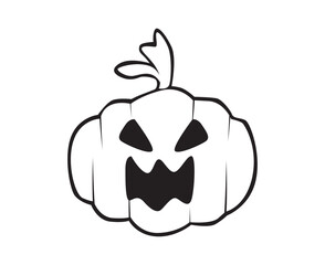 halloween pumpkin head lineart