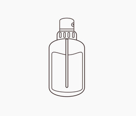 disinfectant spray hygiene equipment bottle line icon