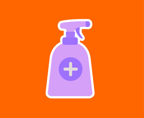 disinfectant spray equipment sticker