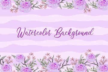 A background template with purple flower illustration