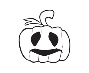 halloween pumpkin head lineart