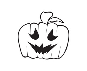 halloween pumpkin head lineart