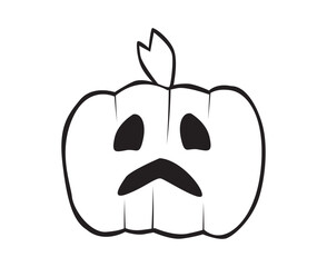 halloween pumpkin head lineart