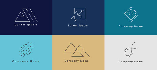 Minimal logo design for new brand or company