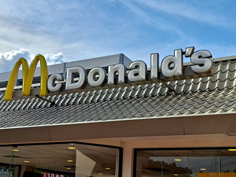 Mexico State, Mexico - Oct 11 2022: McDonald's, the hamburger and fast food restaurant, launches an expansion and digitization plan, apart from the fact that AutoMac and delivery gained strength