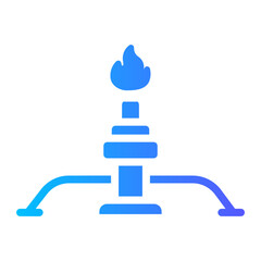 Fototapeta premium bunsen burner gradient icon