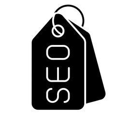 seo tag solid icon