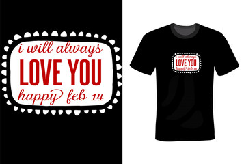 Valentines Day T-shirt Design Template 