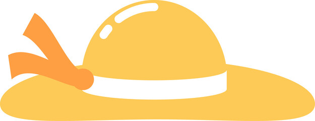 Cartoon straw hat element.