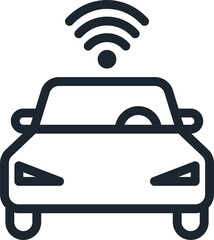 Smart car icon, automotive icon, Internet of things icon.