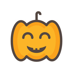Cute pumpkin vector illustration. designs that are suitable for banner elements, websites, apps.