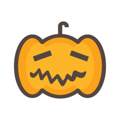 Cute pumpkin vector illustration. designs that are suitable for banner elements, websites, apps.