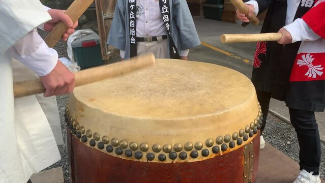 迎え太鼓　祭り太鼓
