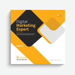 Marketing Social Media Post Design Template Banner