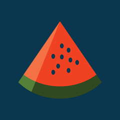 watermelon illustration flat icon vector