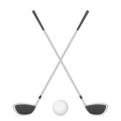 Golf clubs and ball