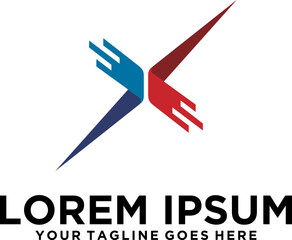 Letter X Media logo design