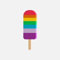 cute ice cream cartoon mascot illustration vector icon