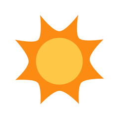 shining sun, spherical sun icon,cartoon text frame,Various circular speech bubbles, conversation