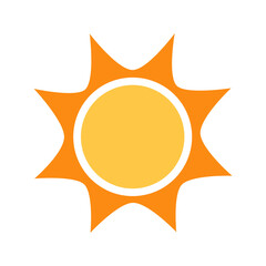 shining sun, spherical sun icon,cartoon text frame,Various circular speech bubbles, conversation