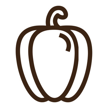 bell pepper capcicum pepper sweet pepper vegetable outline icon