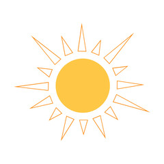 shining sun, spherical sun icon,cartoon text frame,Various circular speech bubbles, conversation