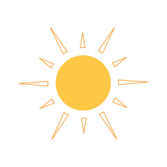 shining sun, spherical sun icon,cartoon text frame,Various circular speech bubbles, conversation