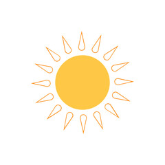 shining sun, spherical sun icon,cartoon text frame,Various circular speech bubbles, conversation