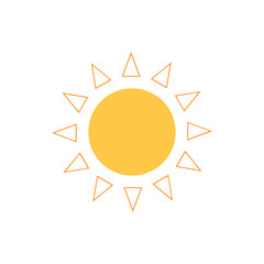 shining sun, spherical sun icon,cartoon text frame,Various circular speech bubbles, conversation