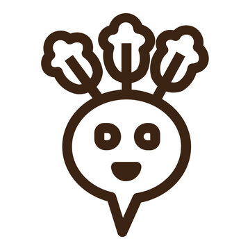 recommend clip art: beet vegetable healthy food emoji outline icon