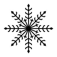 Snowflake outline icon for Christmas decoration. Flake of snow icons for UI and UX design. Christmas ornament design elements.