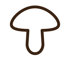 button mushroom food ingredient mushroom vegetable outline icon
