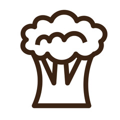 broccoli cooking food healthy organic vegetable vegetarian outline icon