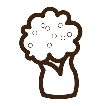 broccoli cooking food healthy restaurant vegetable vegetalian outline icon