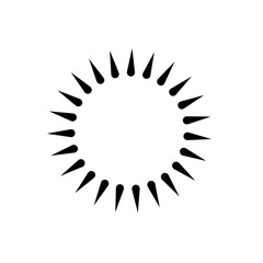 shining sun, spherical sun icon,cartoon text frame,Various circular speech bubbles, conversation