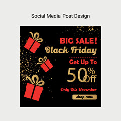 Black Friday sale ads for social media Facebook, Instagram, Twitter and more
