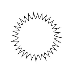 shining sun, spherical sun icon,cartoon text frame,Various circular speech bubbles, conversation