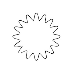 shining sun, spherical sun icon,cartoon text frame,Various circular speech bubbles, conversation