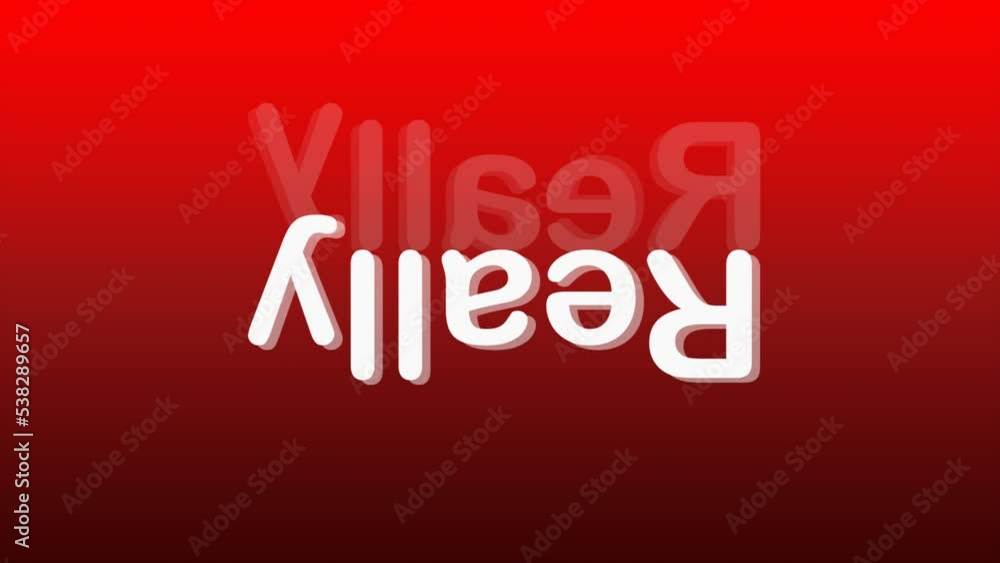 Poster really text rotating 3d rendering text motion graphics animation, kinetic typography 4k 60fps.