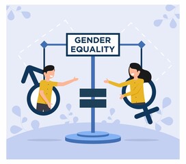 Gender Equality background flat design