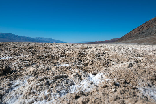 Badwater Basin - hotest and lowest place in north America; Death valley Naciaonal park, California, USA.