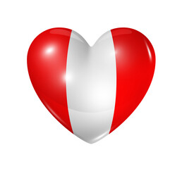 Love peru, heart flag icon