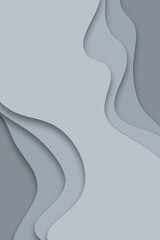 grey shades paper cut background with free space