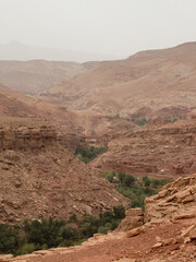 Fototapeta na wymiar A very dry valley near Ouarzazate Morocco