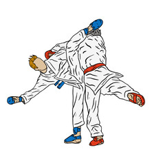 karate vector logo icon © irvan