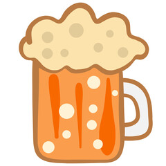 mug of beer perfect for oktoberfest or octoberfest
