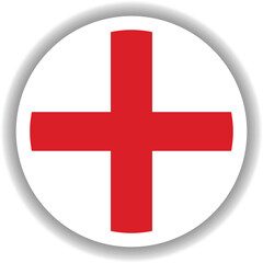 England Flag Round Shape Vector